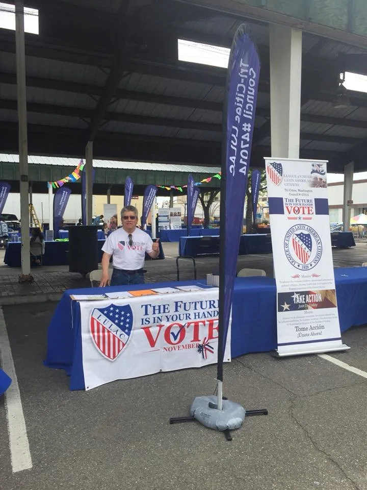 LULAC council voter registration booth